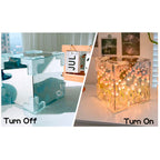 Lampara cubo de tulipanes