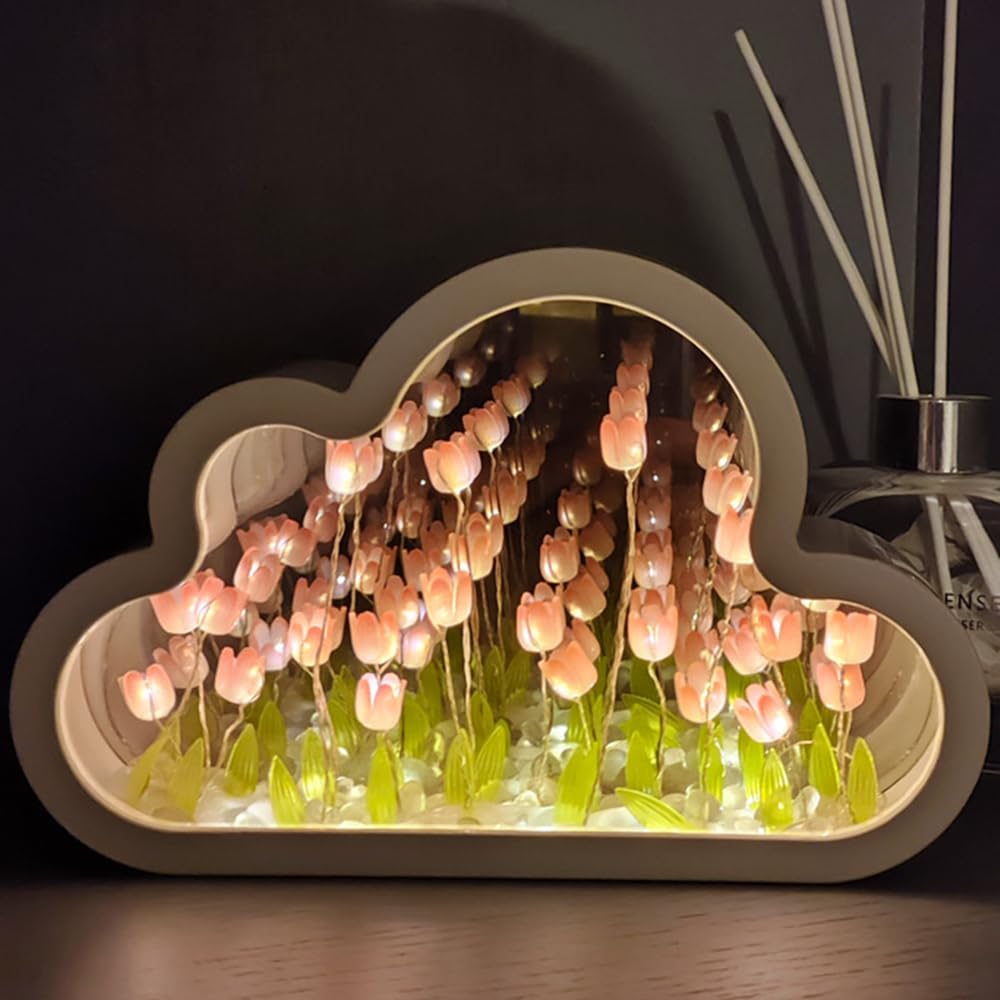 LAMPARA TULIPANES NUBE